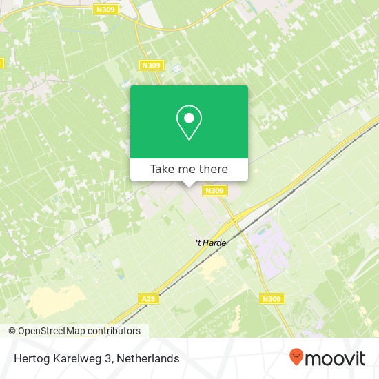 Hertog Karelweg 3, 8084 VR 't Harde kaart