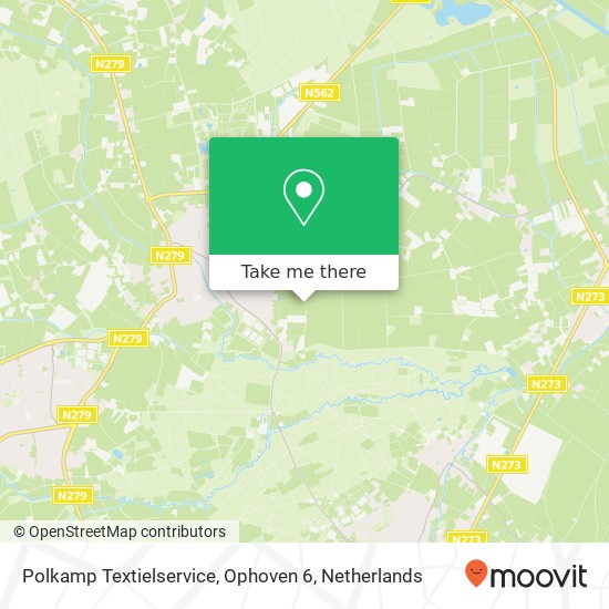 Polkamp Textielservice, Ophoven 6 kaart