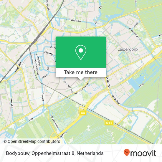 Bodybouw, Oppenheimstraat 8 kaart