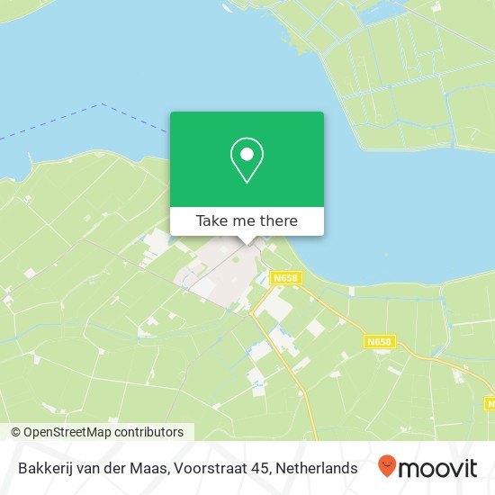 Bakkerij van der Maas, Voorstraat 45 kaart