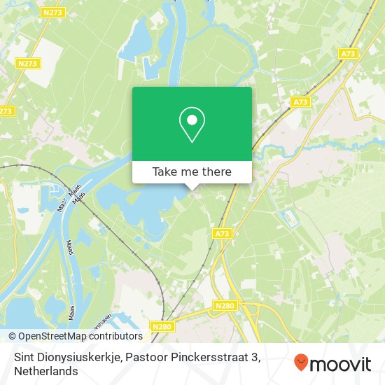 Sint Dionysiuskerkje, Pastoor Pinckersstraat 3 kaart