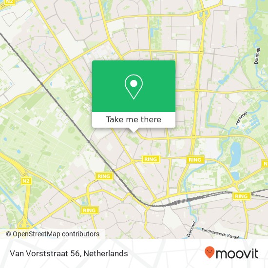 Van Vorststraat 56, 5622 CX Eindhoven kaart