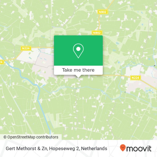 Gert Methorst & Zn, Hopeseweg 2 kaart