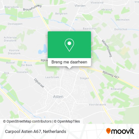 Carpool Asten A67 kaart