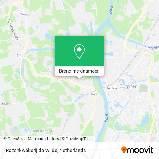 Rozenkwekerij de Wilde kaart