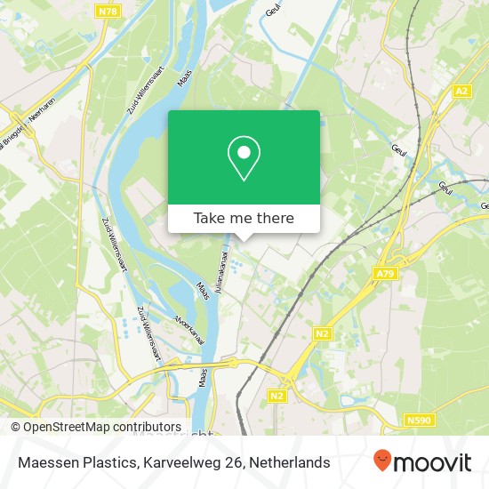 Maessen Plastics, Karveelweg 26 kaart