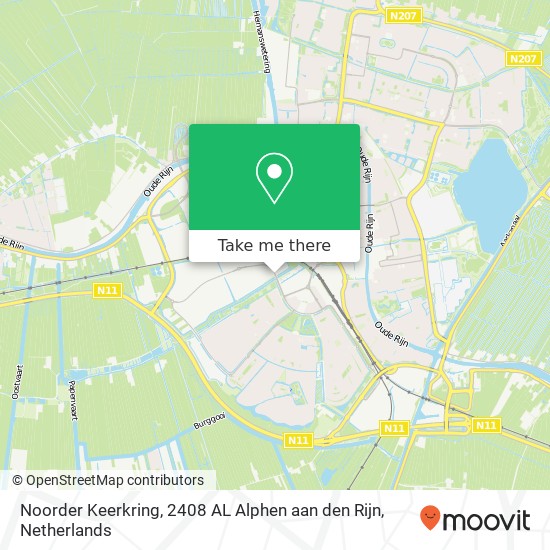 Noorder Keerkring, 2408 AL Alphen aan den Rijn kaart