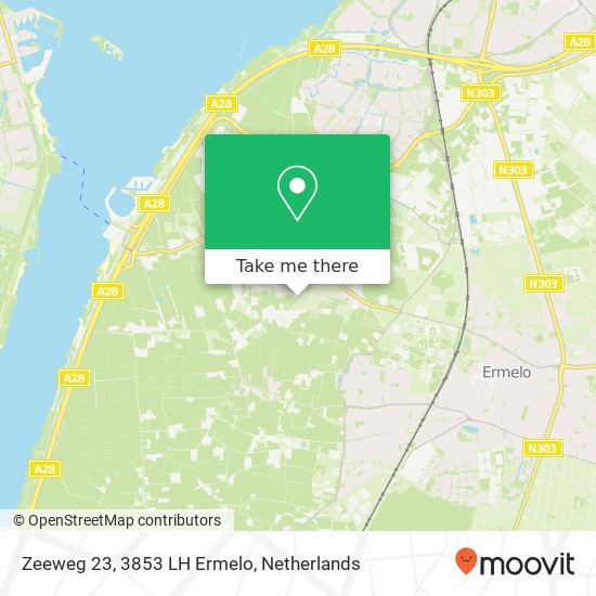 Zeeweg 23, 3853 LH Ermelo kaart