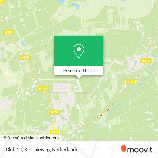 Club 10, Kolonieweg kaart