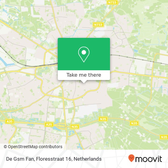 De Gsm Fan, Floresstraat 16 kaart