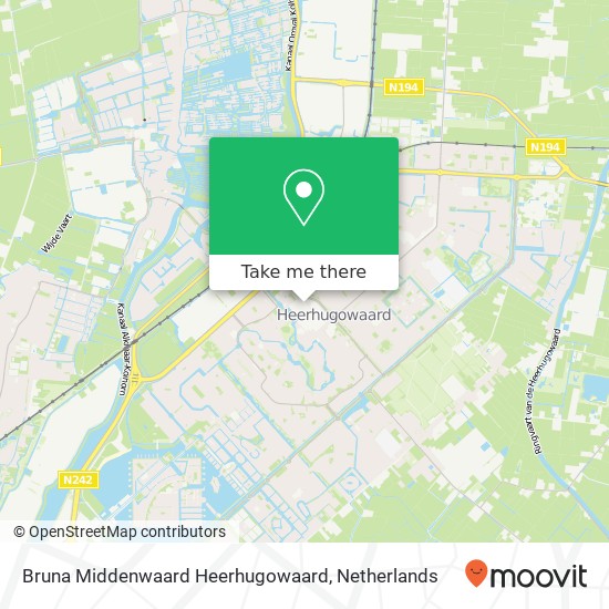 Bruna Middenwaard Heerhugowaard, Middenwaard 78 kaart