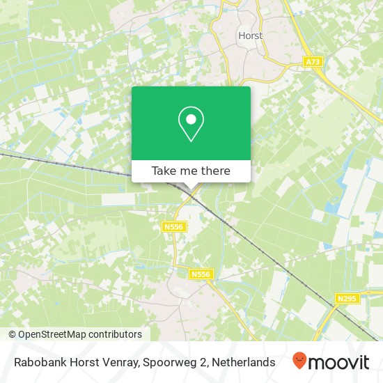 Rabobank Horst Venray, Spoorweg 2 kaart