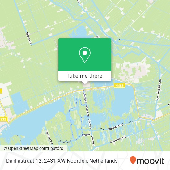 Dahliastraat 12, 2431 XW Noorden kaart