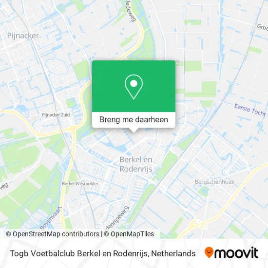 Togb Voetbalclub Berkel en Rodenrijs kaart