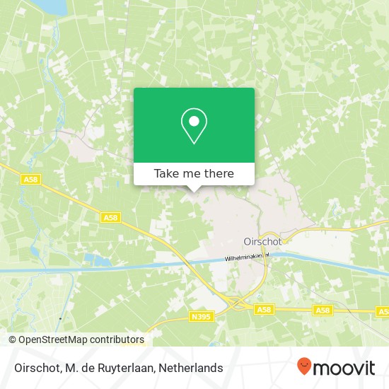 Oirschot, M. de Ruyterlaan kaart