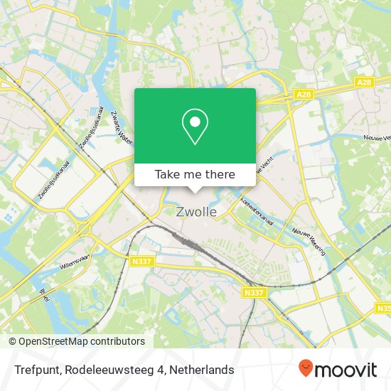 Trefpunt, Rodeleeuwsteeg 4 kaart