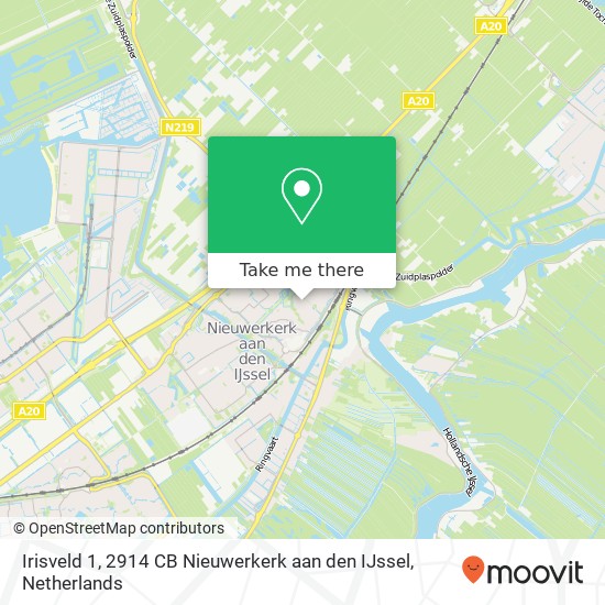 Irisveld 1, 2914 CB Nieuwerkerk aan den IJssel kaart