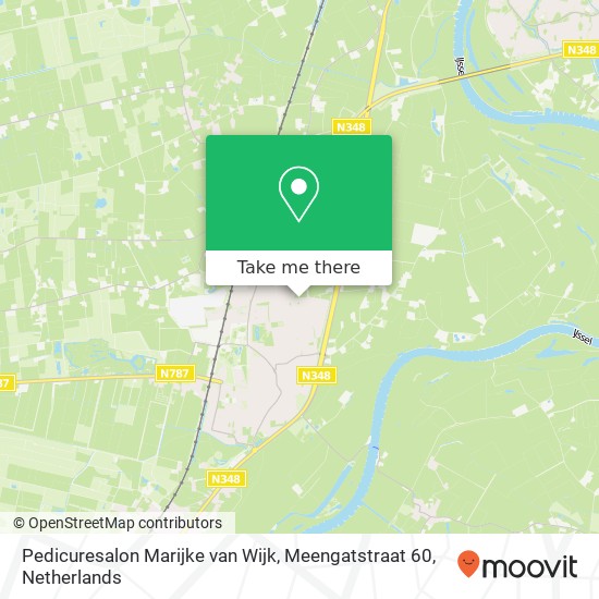 Pedicuresalon Marijke van Wijk, Meengatstraat 60 kaart