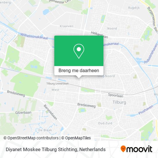 Diyanet Moskee Tilburg Stichting kaart