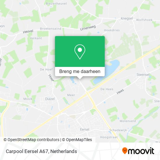 Carpool Eersel A67 kaart