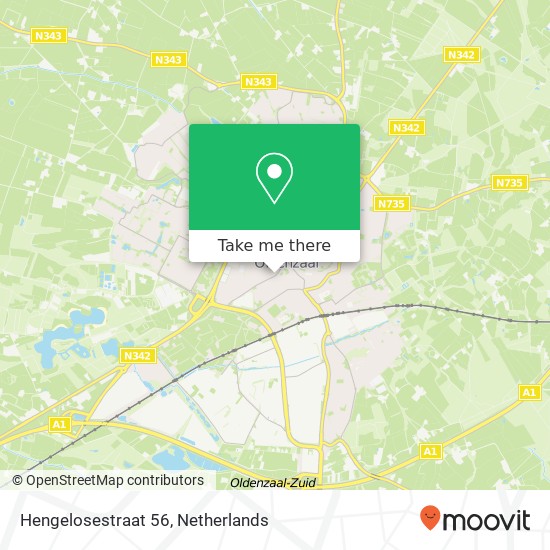 Hengelosestraat 56, 7572 BR Oldenzaal kaart