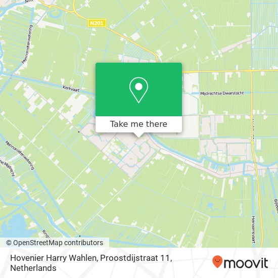 Hovenier Harry Wahlen, Proostdijstraat 11 kaart