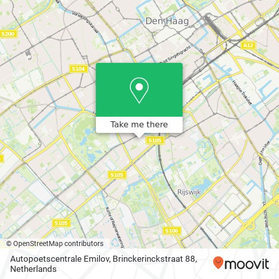 Autopoetscentrale Emilov, Brinckerinckstraat 88 kaart