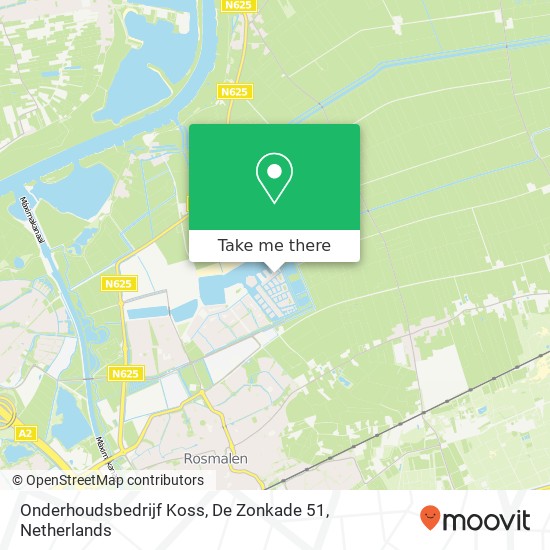 Onderhoudsbedrijf Koss, De Zonkade 51 kaart