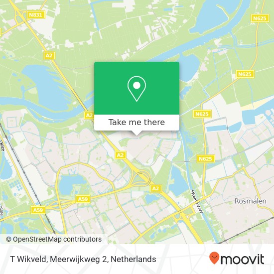 T Wikveld, Meerwijkweg 2 kaart