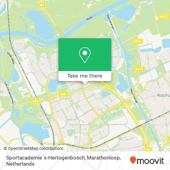 Sportacademie 's-Hertogenbosch, Marathonloop kaart