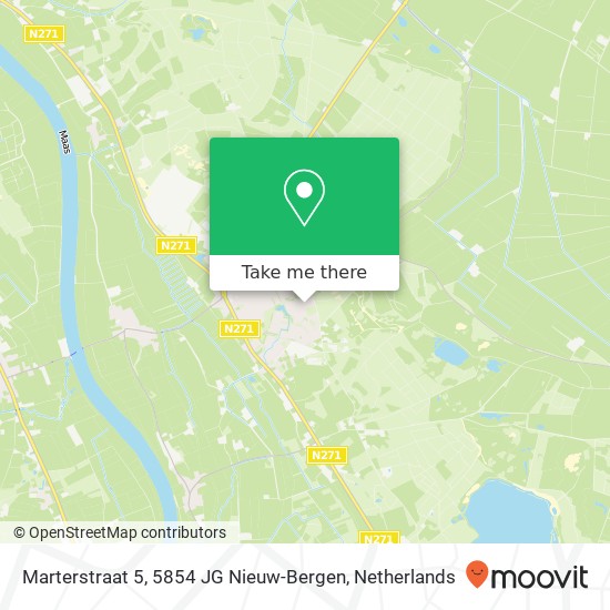 Marterstraat 5, 5854 JG Nieuw-Bergen kaart