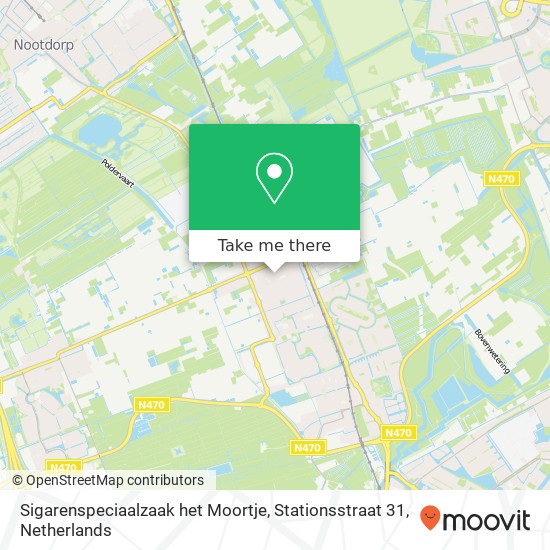 Sigarenspeciaalzaak het Moortje, Stationsstraat 31 kaart