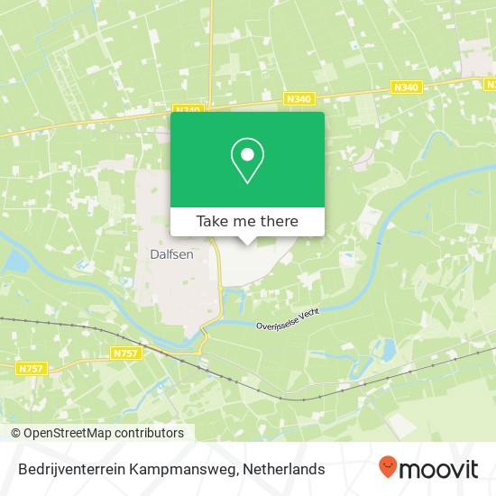 Bedrijventerrein Kampmansweg kaart