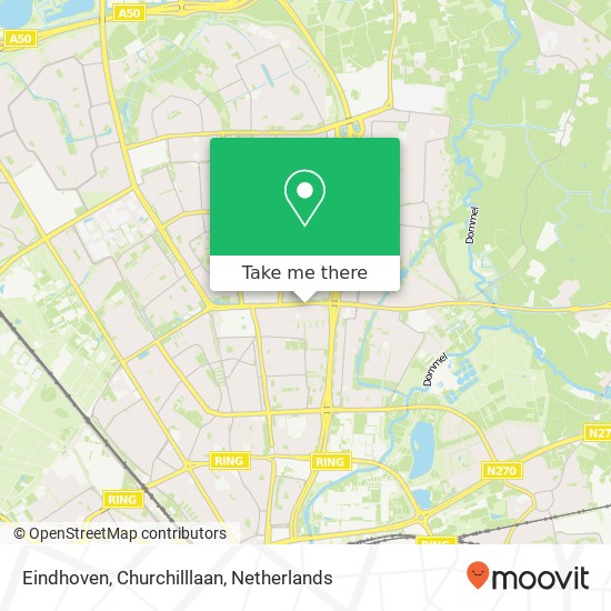 Eindhoven, Churchilllaan kaart
