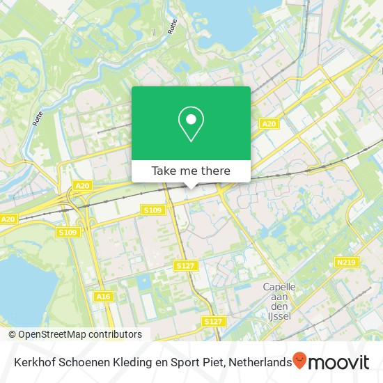 Kerkhof Schoenen Kleding en Sport Piet kaart