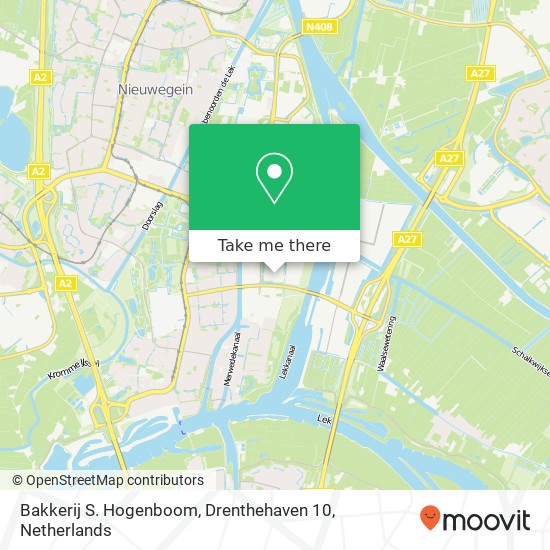 Bakkerij S. Hogenboom, Drenthehaven 10 kaart