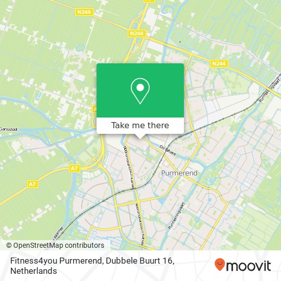 Fitness4you Purmerend, Dubbele Buurt 16 kaart