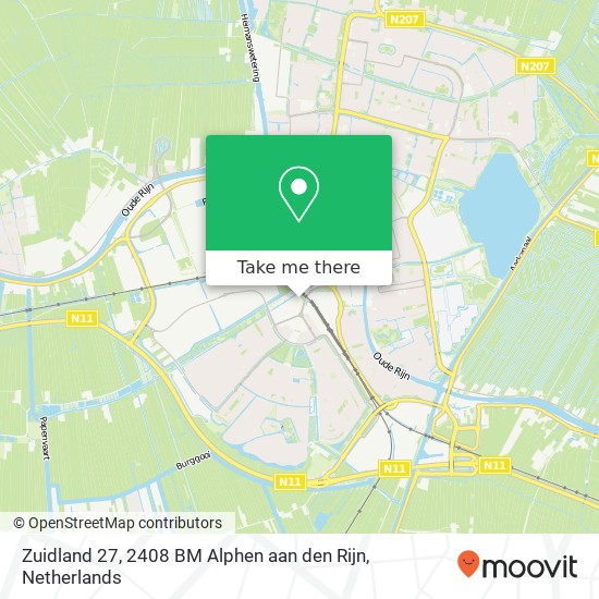 Zuidland 27, 2408 BM Alphen aan den Rijn kaart