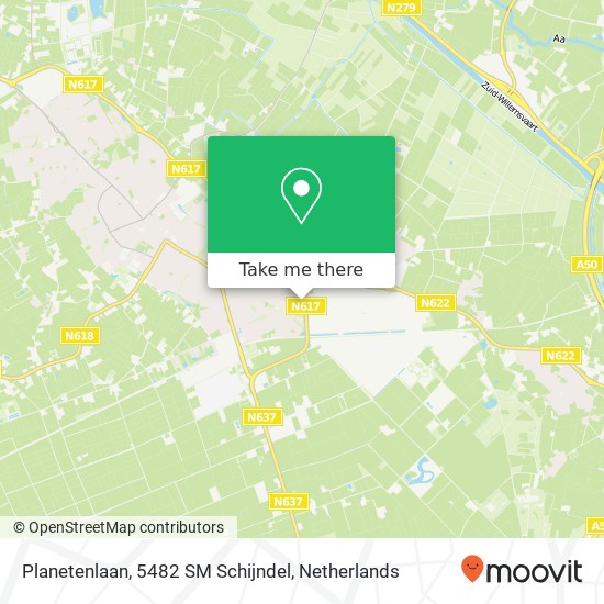 Planetenlaan, 5482 SM Schijndel kaart