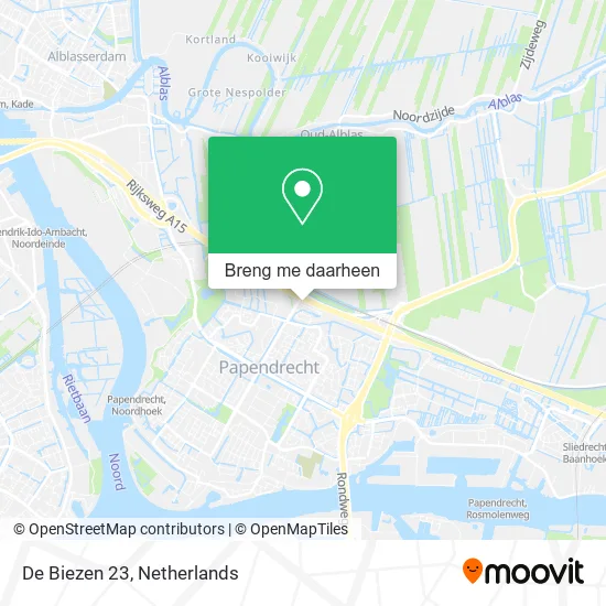 De Biezen 23 kaart