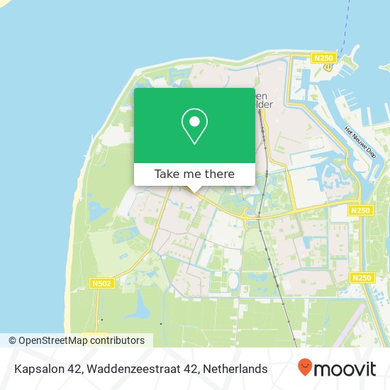 Kapsalon 42, Waddenzeestraat 42 kaart