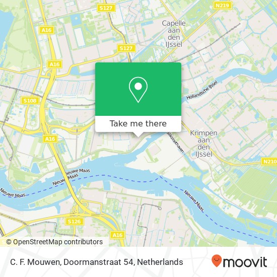 C. F. Mouwen, Doormanstraat 54 kaart