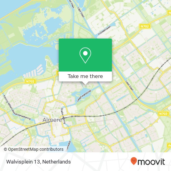 Walvisplein 13, 1317 JW Almere-Stad kaart