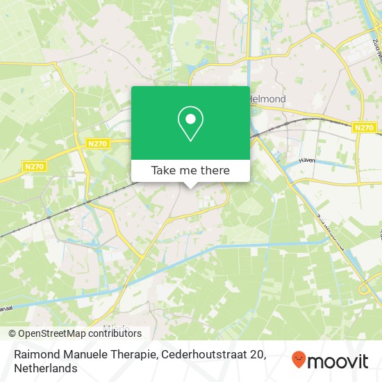 Raimond Manuele Therapie, Cederhoutstraat 20 kaart