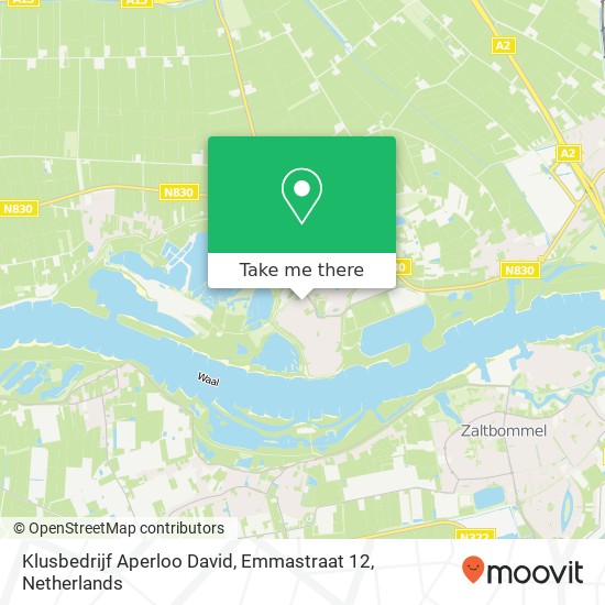 Klusbedrijf Aperloo David, Emmastraat 12 kaart