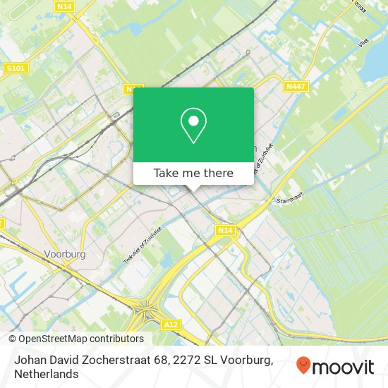 Johan David Zocherstraat 68, 2272 SL Voorburg kaart