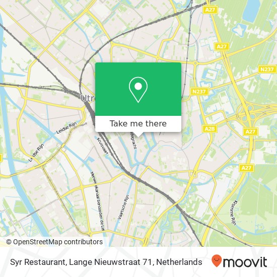Syr Restaurant, Lange Nieuwstraat 71 kaart