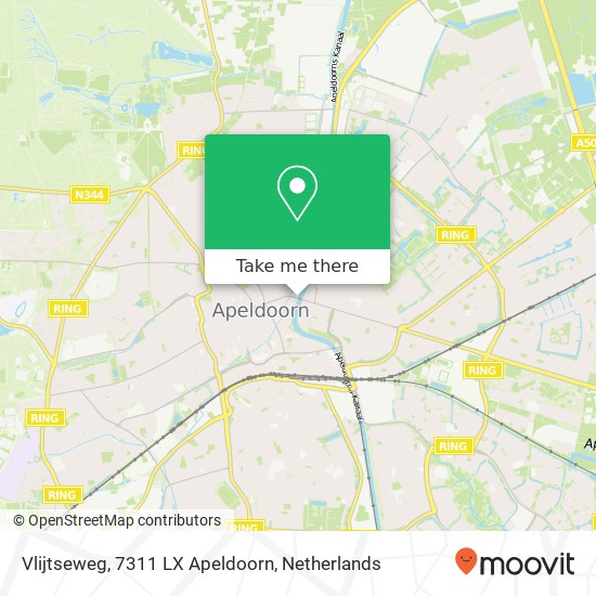 Vlijtseweg, 7311 LX Apeldoorn kaart