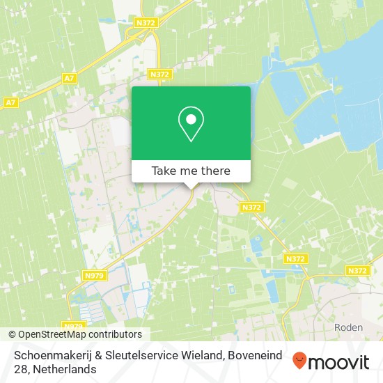 Schoenmakerij & Sleutelservice Wieland, Boveneind 28 kaart