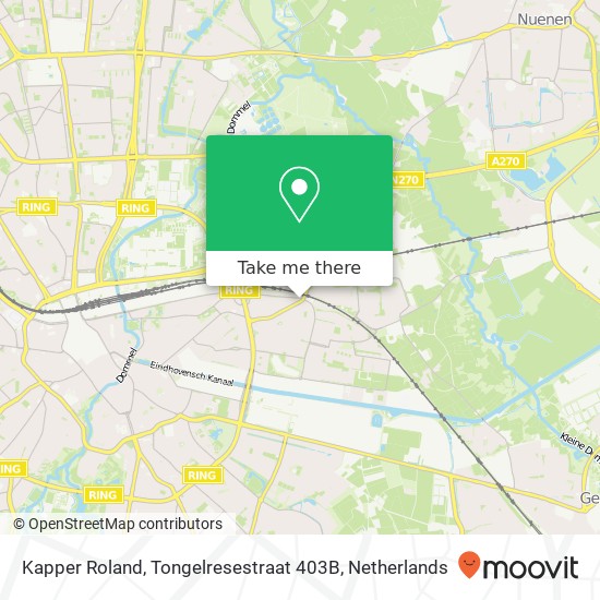 Kapper Roland, Tongelresestraat 403B kaart